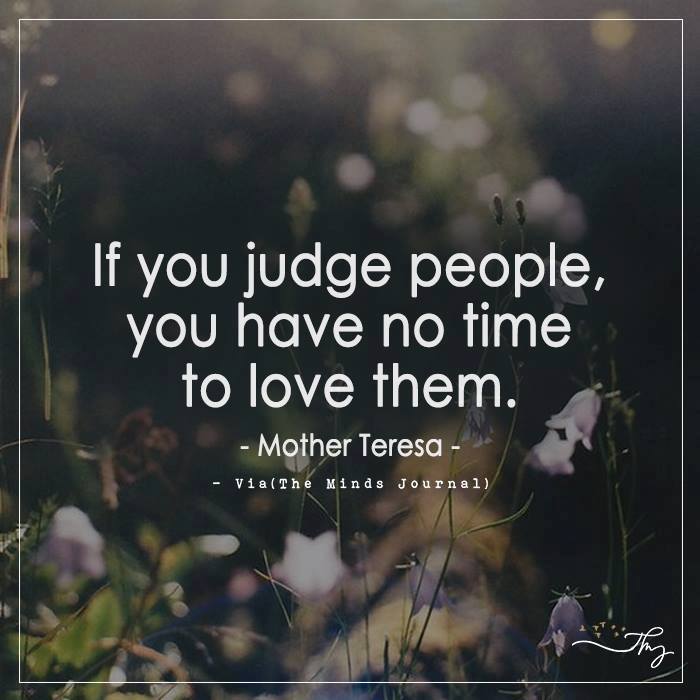 If you judge people