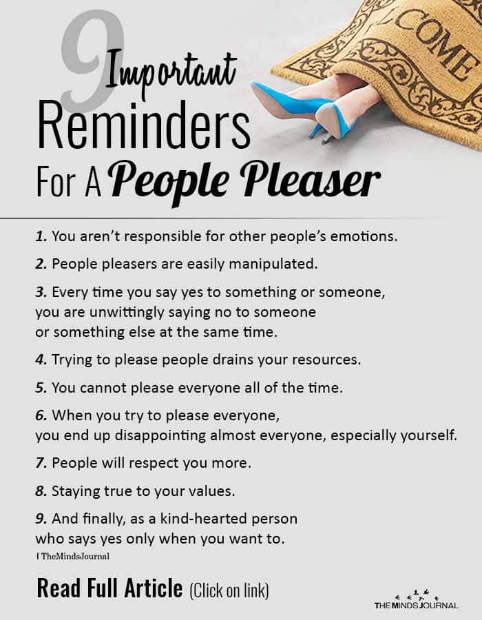 Reminders For A People Pleaser