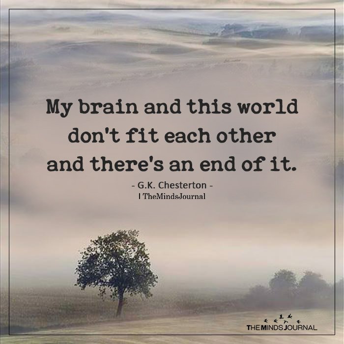 My Brain And This World Don't Fit Each Other