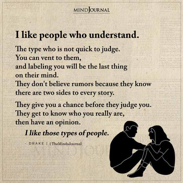 I Like People Who Understand