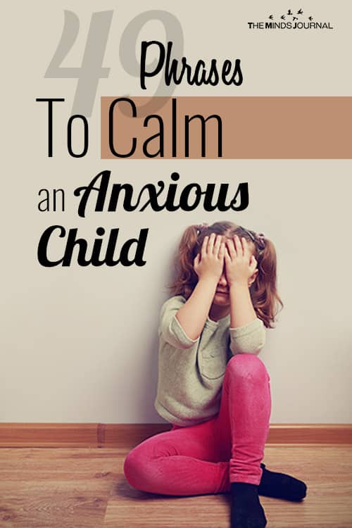Phrases To Calm an Anxious Child pin