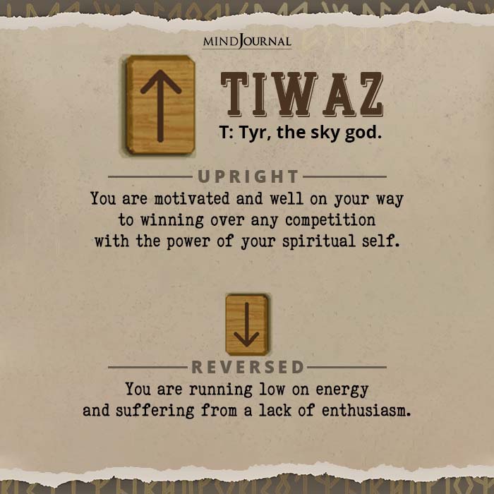 Pick A Rune Means For You TIWAZ T Tyr the sky god