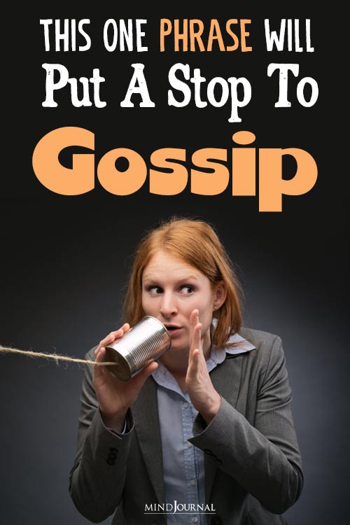 How To Stop Gossip One Phrase pin