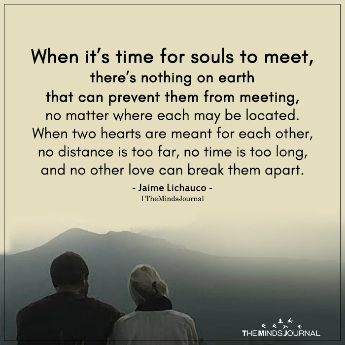 When It's Time For Souls To Meet