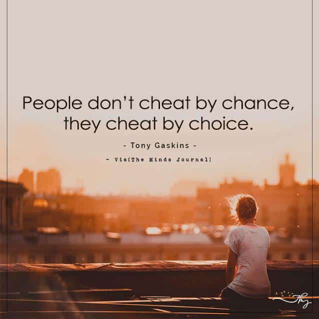 People don't cheat