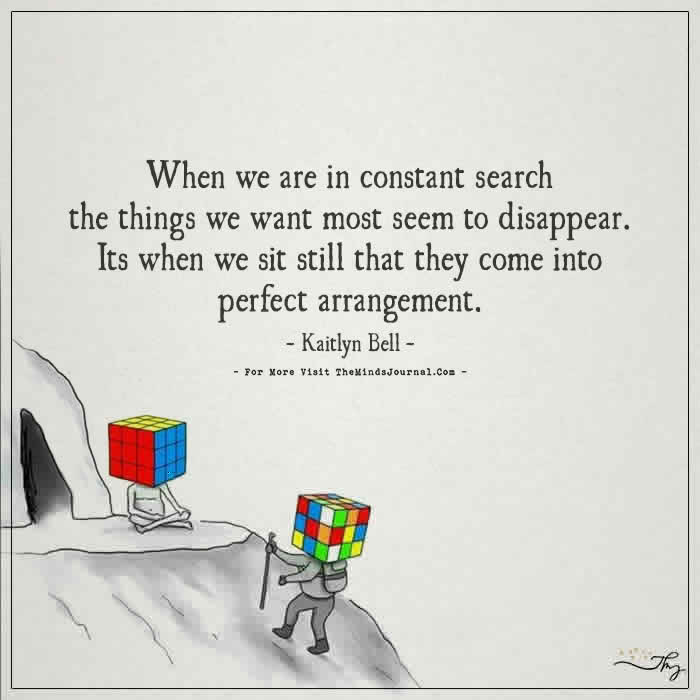When we stop searching