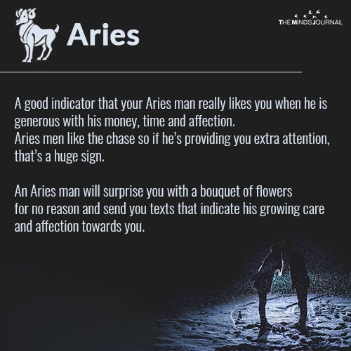 Signs a shy aries man likes you