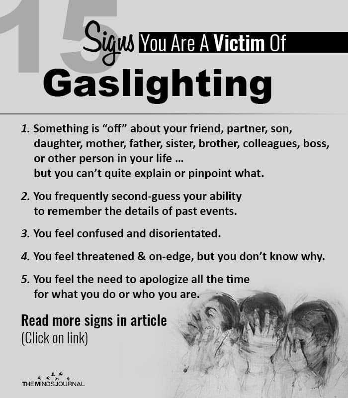 15 Signs You Are A Victim Of Gaslighting