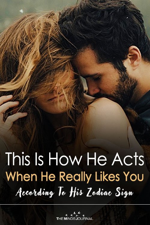 This Is How He Acts When He Really Likes You According To His Zodiac Sign