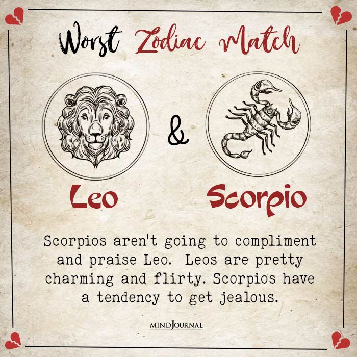 Your Worst Zodiac Match leo scorpio