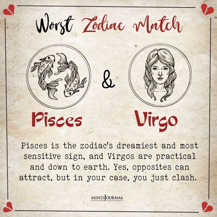 Your Worst Zodiac Match pisces virgo