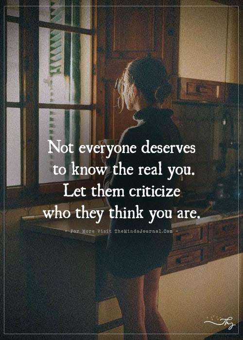 Not everyone deserves