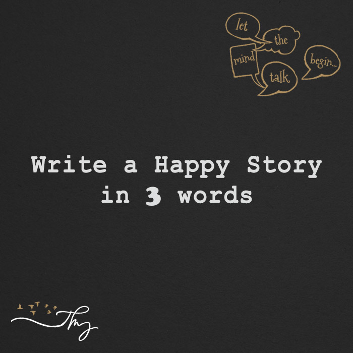 Write a happy story in 3 words