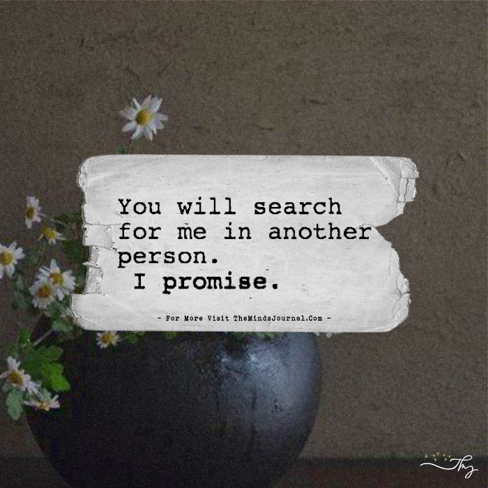 You Will Search For Me