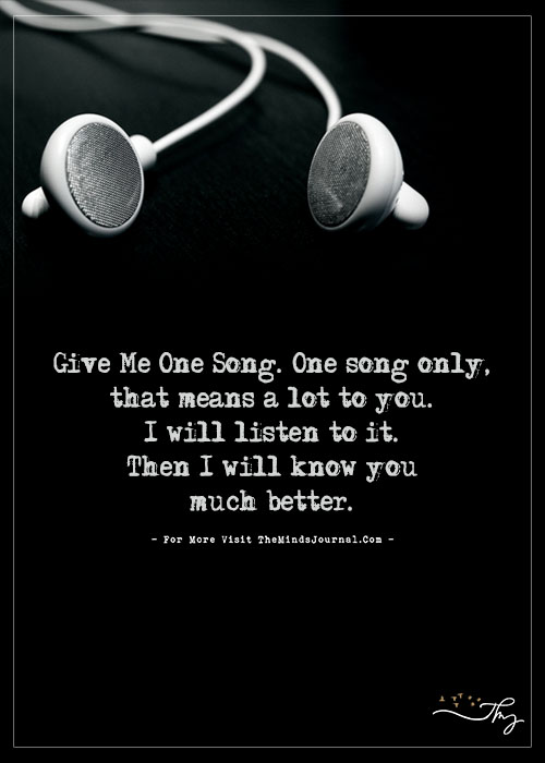 Give Me One Song. One song only
