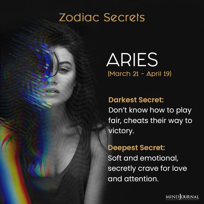 Deepest Darkest Secrets Zodiac Sign aries