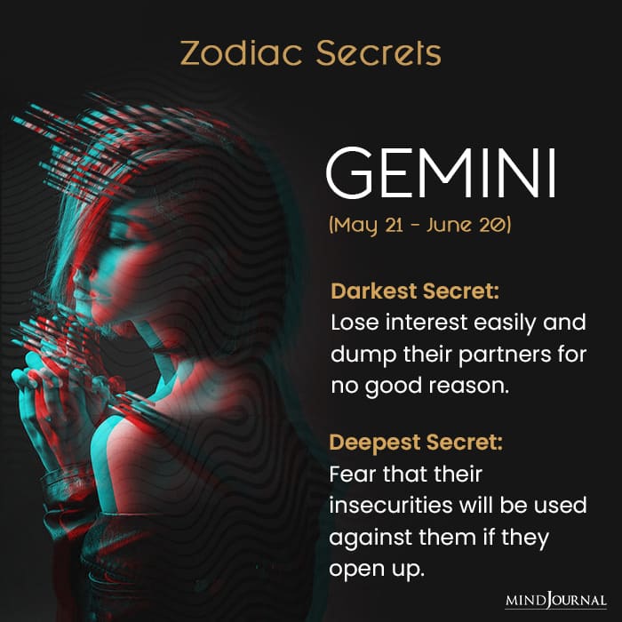 Deepest Darkest Secrets Zodiac Sign gemini