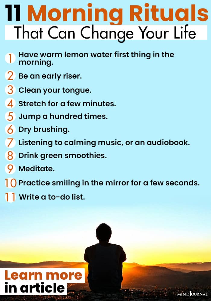 Morning Rituals Change Life infographics