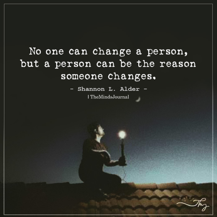 No One Can Change A Person