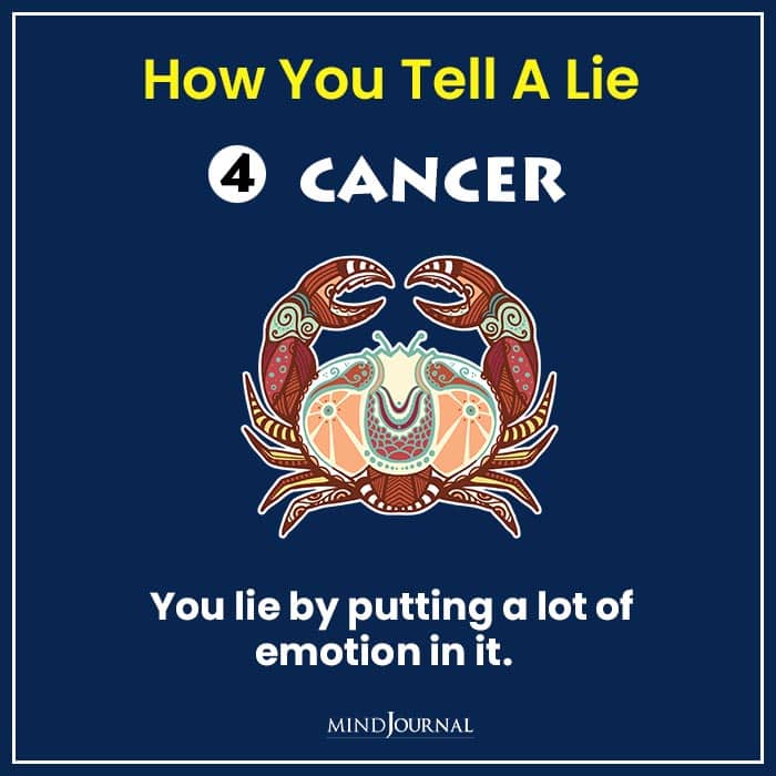 how tell lie zodiac sign cancer