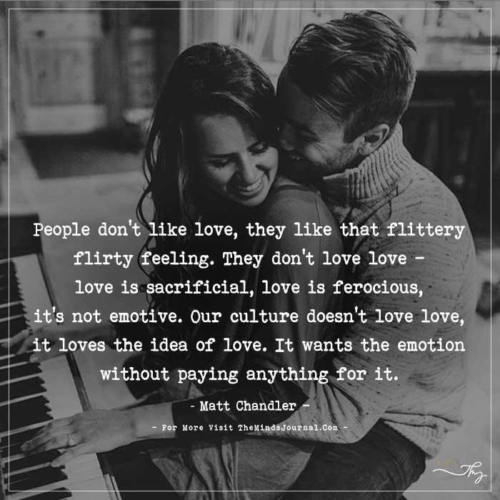 People don't like love