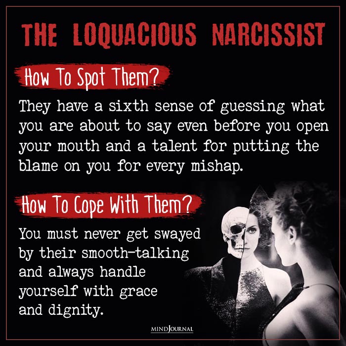 Types of Narcissists loquacious