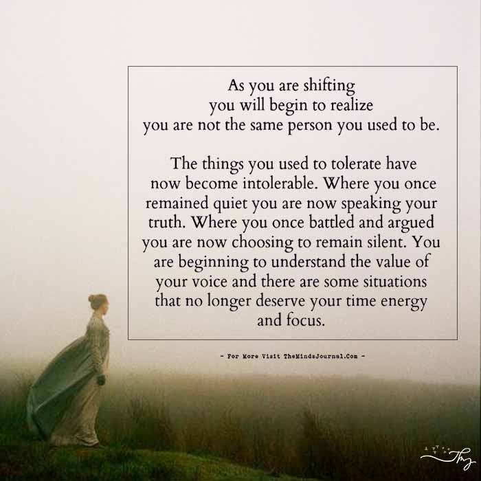 As You Are Shifting