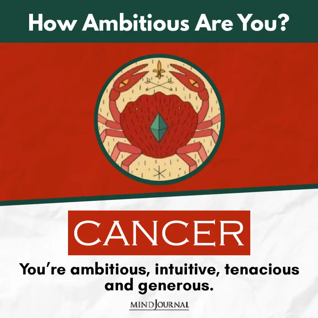 Ambitious Are You Zodiac Sign cancer