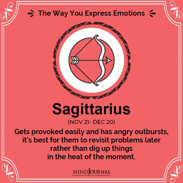 Express Emotions sagittarius