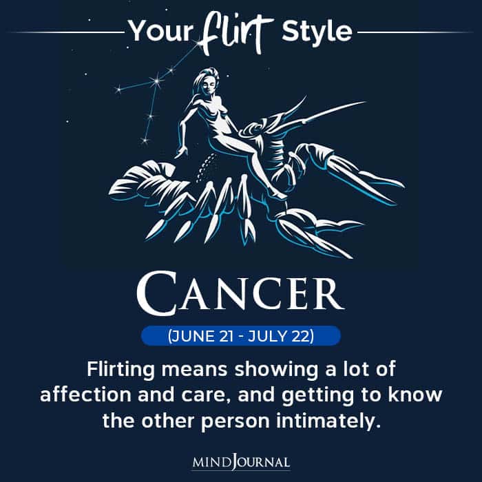 Flirt Style Each Zodiac Sign cancer