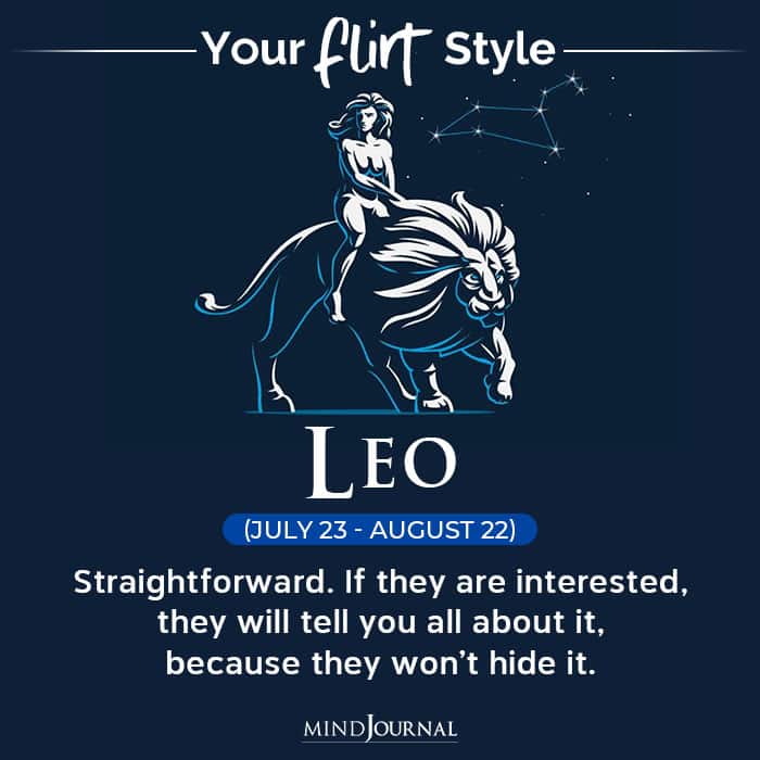 Flirt Style Each Zodiac Sign leo