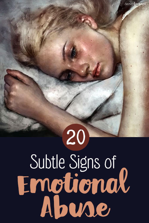 Subtle Signs Emotional Abuse pin