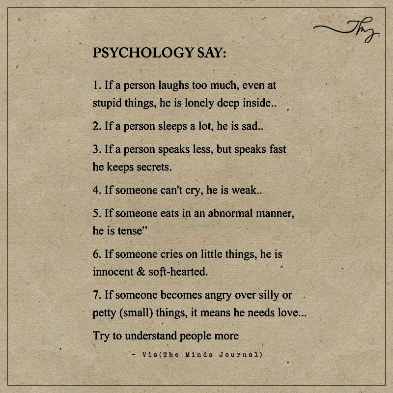 what osychology says