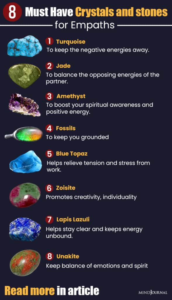 Crystals Stones for Empaths infographic