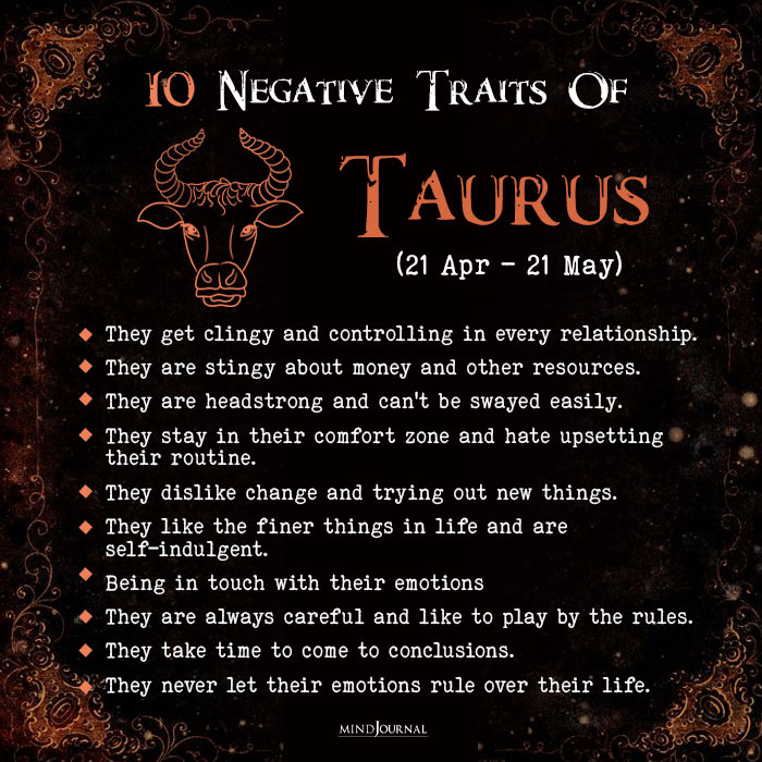 Undeniable Negative Traits Of taurus