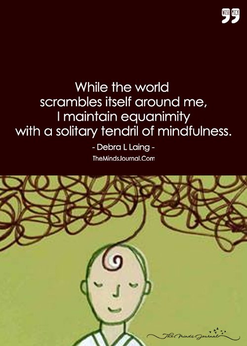 I Maintain Equanimity With a Solitary Tendril of Mindfulness.