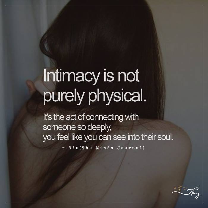 Intimacy More Important Than Sex