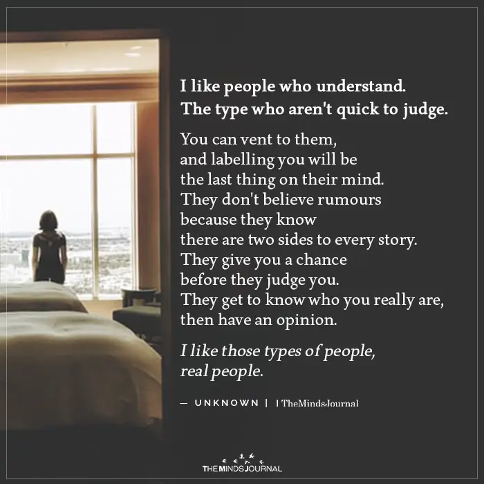 I Like People Who Understand