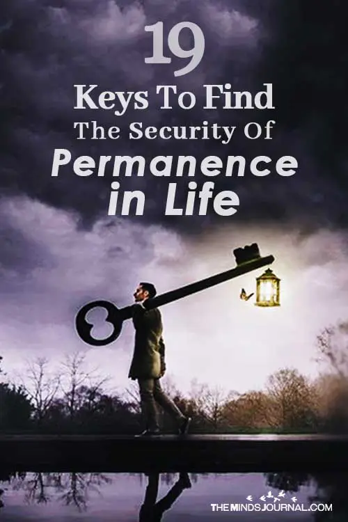 Keys to Find the Security of Permanence in Life Pin