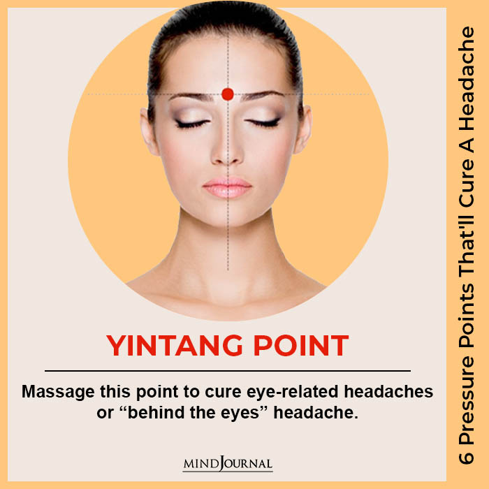 Massage this point cure eye related headaches