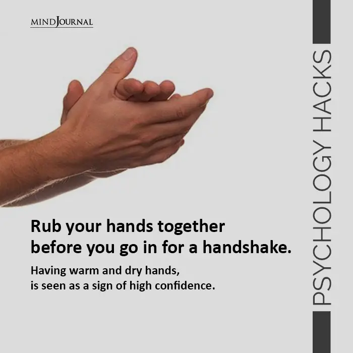 Rub your hands before handshake