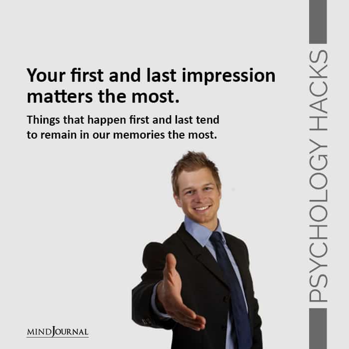 first last impression matters most