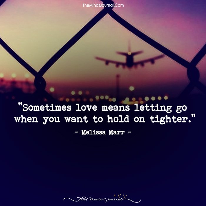 Sometimes Love Means Letting Go