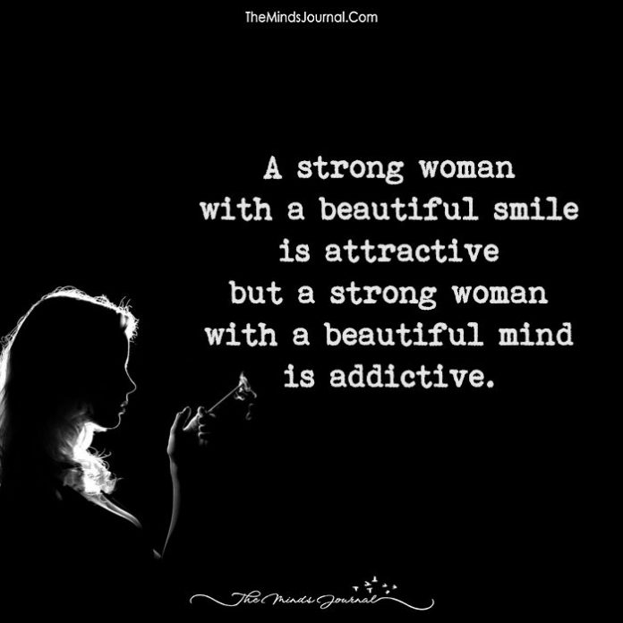 strong woman with a beautiful smile