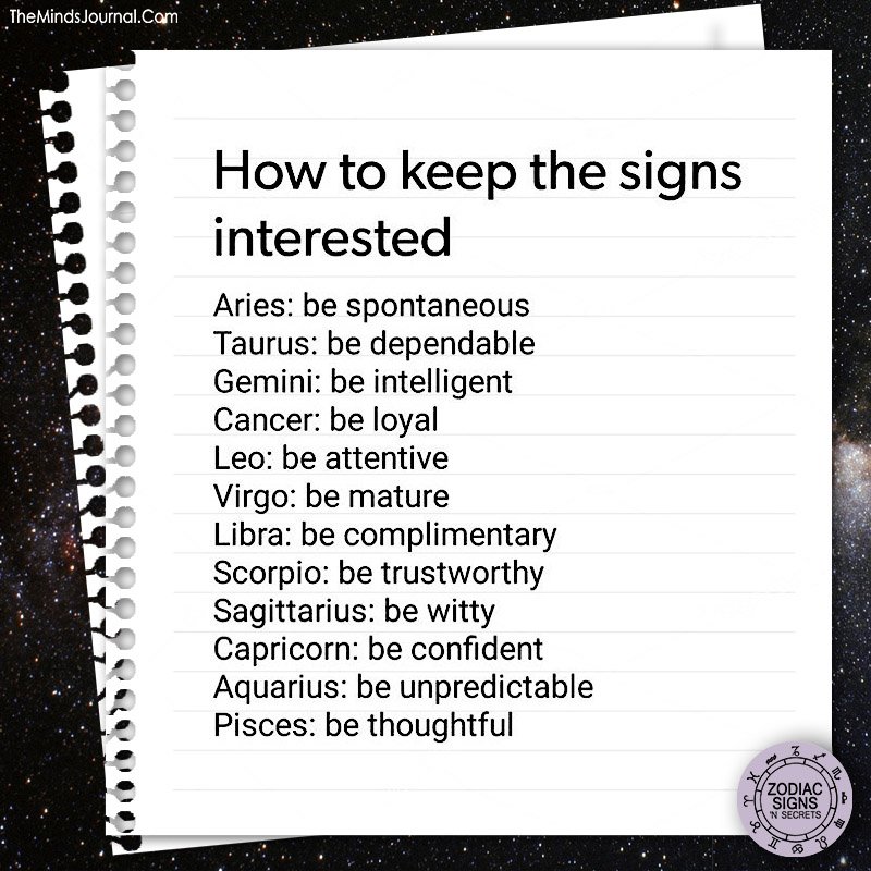 How to keep the signs interested