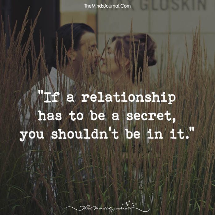If A Relationship Has To Be A Secret