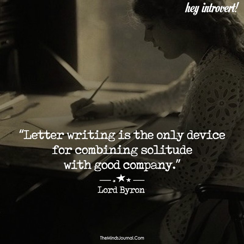 Letter Writing Is The Only Device