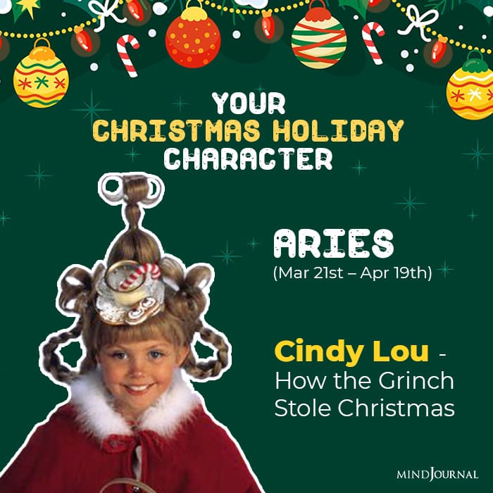 Christmas Holiday Character Zodiac Sign aries