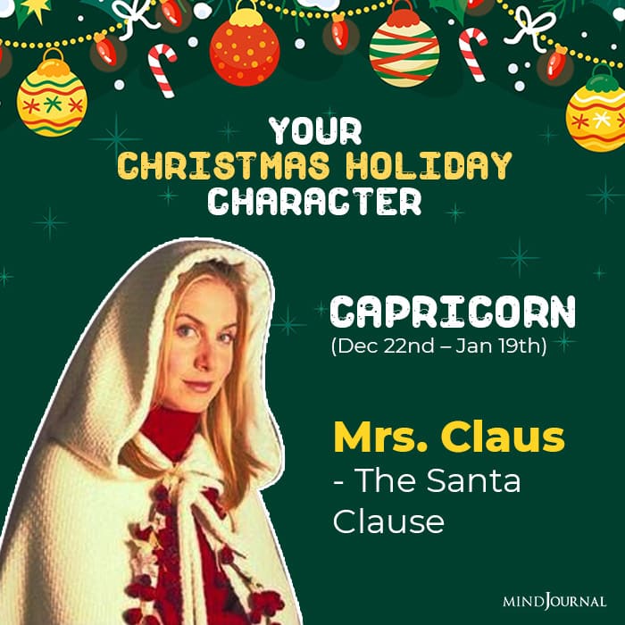 Christmas Holiday Character Zodiac Sign capricon