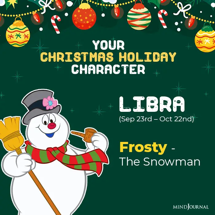 Christmas Holiday Character Zodiac Sign Libra